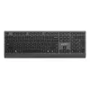 Gembird KB-MCH-06 Slim vadu multimediju tastatūra ar Type-C adapteri, ASV izkārtojums, melna