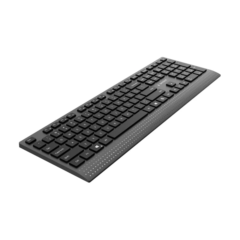 Gembird KB-MCH-06 Slim vadu multimediju tastatūra ar Type-C adapteri, ASV izkārtojums, melna