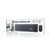 GEMBIRD KBS-WCH-04-RU Bezvadu tastatūras un peles komplekts, krievu izkārtojums, melns