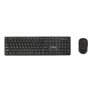 GEMBIRD KBS-WCH-04-RU Bezvadu tastatūras un peles komplekts, krievu izkārtojums, melns