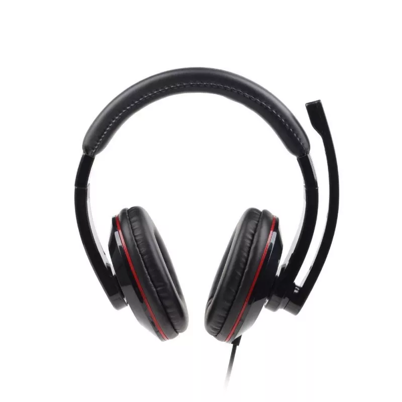 Gembird MHS-001 Stereo austiņas ar skaļuma regulēšanu, vadu, pāri ausīm, melnas