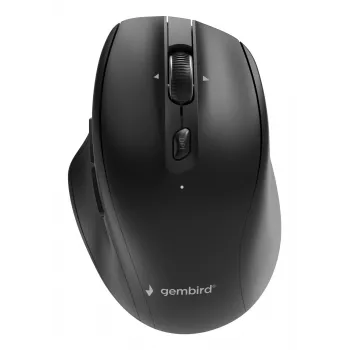 Gembird MUSW2-6B-02 Divu Režīmu Bezvadu Pele (2.4G + BT), 2400 DPI, 6 Pogas, Melna