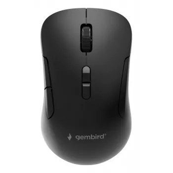 Gembird MUSW2-7B-01 Dual-Mode bezvadu pele (2.4G + Bluetooth), 1600 DPI, 7 pogas, melna