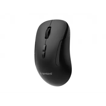 Gembird MUSW2-7B-01 Dual-Mode bezvadu pele (2.4G + Bluetooth), 1600 DPI, 7 pogas, melna