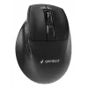 Gembird MUSW3-9B-01 trīs režīmu bezvadu ergonomiskā pele (2,4 GHz + Bluetooth + USB-C), 2400 DPI, 9 pogas, melna