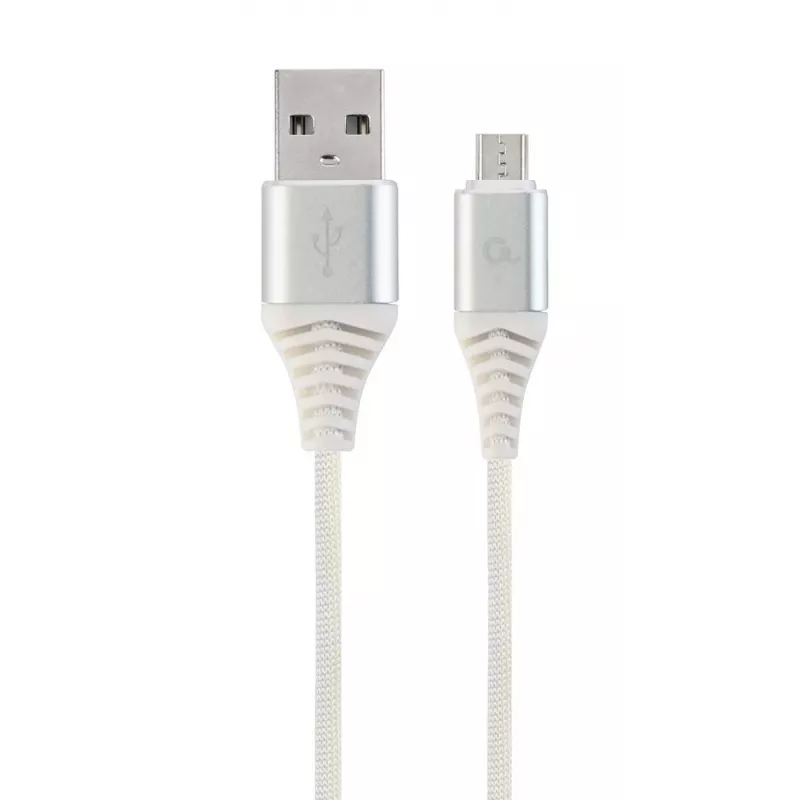 GEMBIRD USB 2.0 uz Micro-USB kabelis 1m Melns/Balts