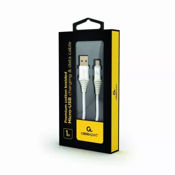 GEMBIRD USB 2.0 uz Micro-USB kabelis 1m Melns/Balts