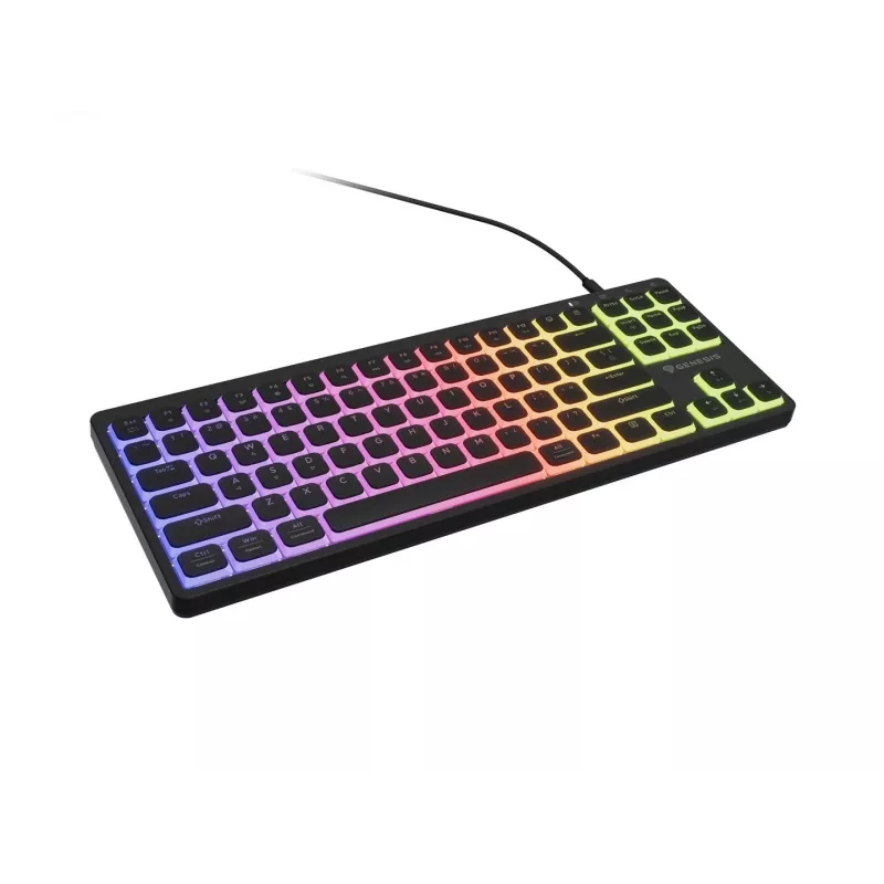 GENESIS Thor 430 TKL mehāniskā spēļu klaviatūra ar RGB apgaismojumu ASV izkārtojums melna