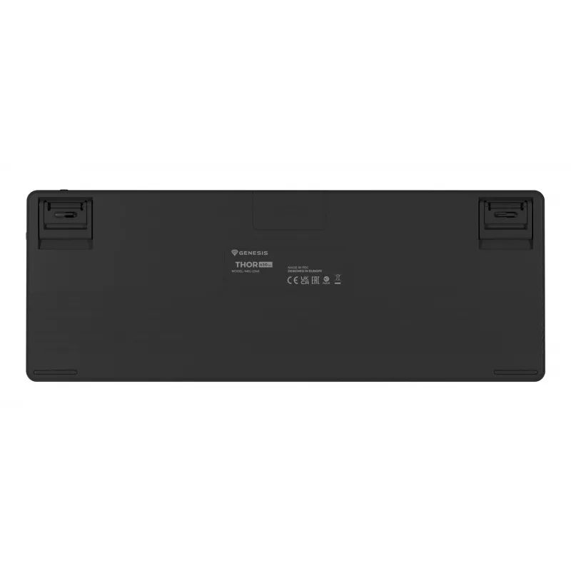 GENESIS Thor 430 TKL bezvadu mehāniskā spēļu tastatūra, Outemu Red slēdži, RGB fona apgaismojums, trīskāršais režīms (USB-C/2.4GHz/Bluetooth), ASV angļu QWERTY, melna