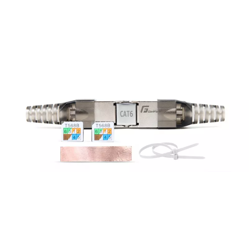 GETFORT 58459 Cat.6 UTP Tool-less RJ45 Keystone Jack, Balts