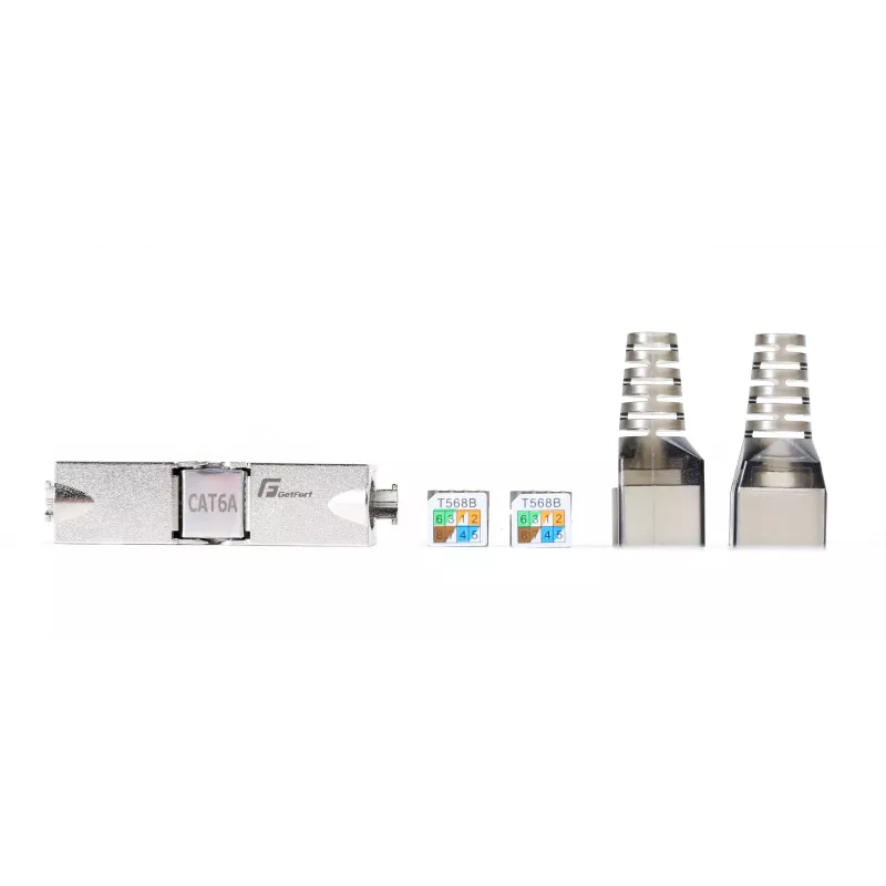 GETFORT 58460 CAT.6A bezinstrumentu ekranēts RJ45 keystone modulis