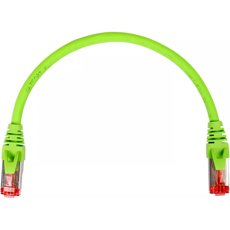 GETFORT Cat.6A S/FTP LSOH patch kabelis 0.25m zaļš
