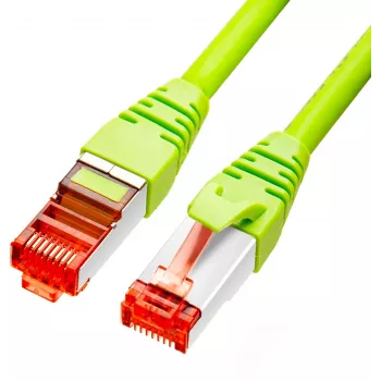 GETFORT Cat.6A S/FTP LSOH patch kabelis 0.25m zaļš