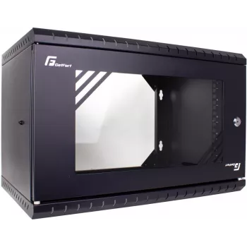 GETFORT ECO v3 19 collu 6U sienas montāžas servera skapis, 520x340mm, melns (WGF064-53E-WGBv3)