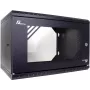 GETFORT ECO v3 19-Inch 6U sienas stiprinājuma skapis ar rūdīta stikla durvīm, 520x450 mm, melns