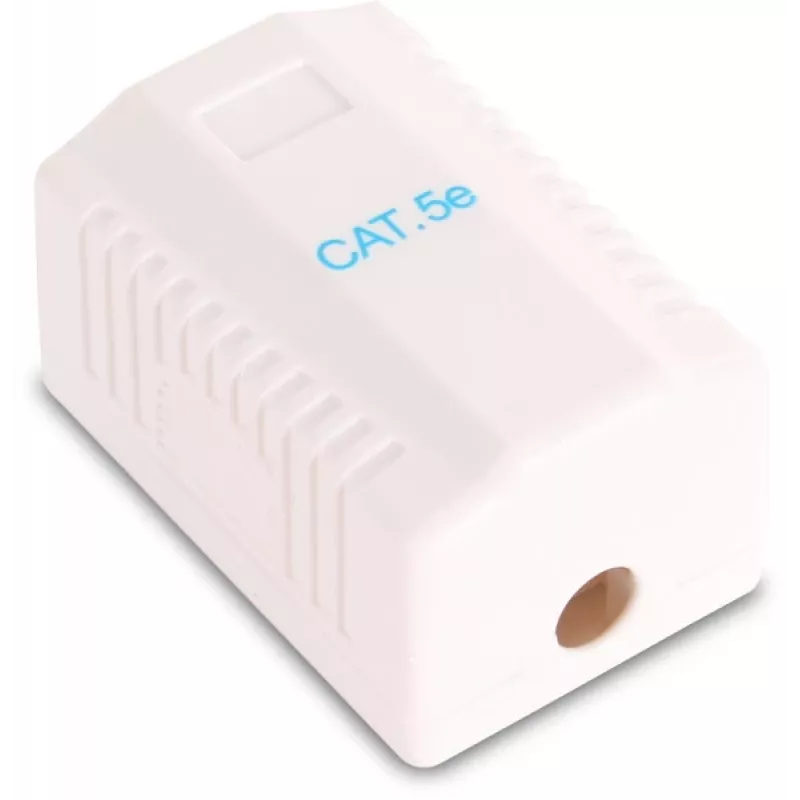 GETFORT GF-1G5EFTP Ekranēts virsmas montāžas RJ45 Cat.5e modulis, balts