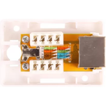 GETFORT GF-1G6FTP Ekranēta virsmas montāžas RJ45 ligzda Cat.6, 1 porta, balta
