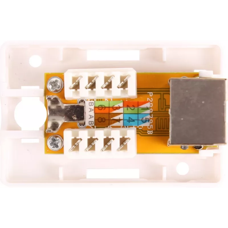 GETFORT GF-1G6FTP Ekranēta virsmas montāžas RJ45 ligzda Cat.6, 1 porta, balta