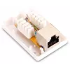 GETFORT GF-1G6FTP Ekranēta virsmas montāžas RJ45 ligzda Cat.6, 1 porta, balta