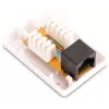 GETFORT GF-1G6UTP virsmas montāžas RJ45 Cat.6 UTP tīkla kontaktligzda, balta
