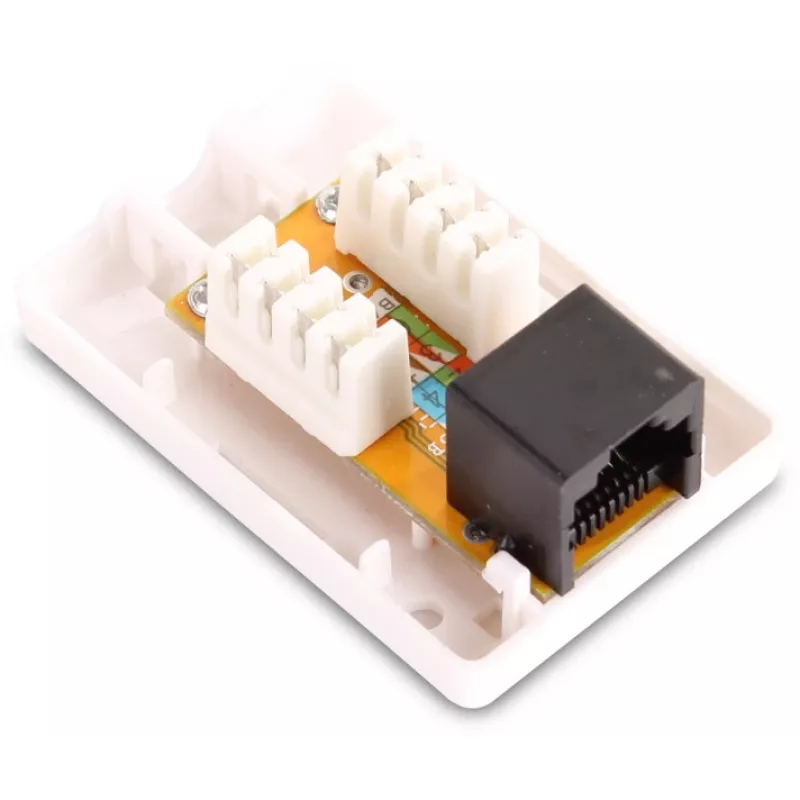 GETFORT GF-1G6UTP virsmas montāžas RJ45 Cat.6 UTP tīkla kontaktligzda, balta