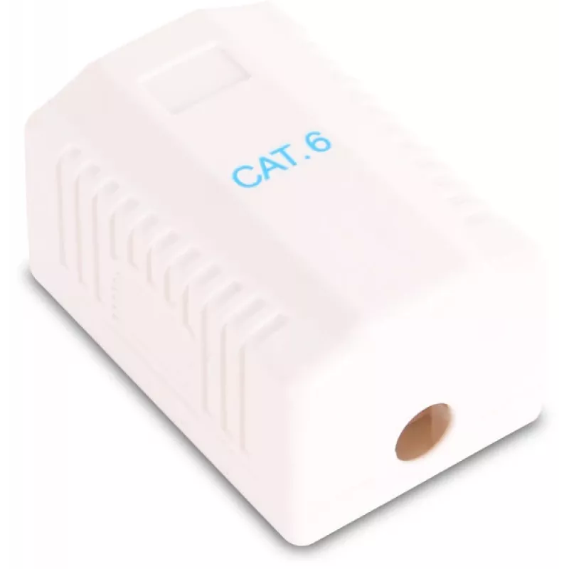 GETFORT GF-1G6UTP virsmas montāžas RJ45 Cat.6 UTP tīkla kontaktligzda, balta