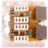 GETFORT GF-2G5EFTP ekranēta virsmas montāžas RJ45 ligzda, 2 porti, Cat.5e, balta