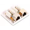 GETFORT GF-2G5EFTP ekranēta virsmas montāžas RJ45 ligzda, 2 porti, Cat.5e, balta