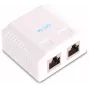 GETFORT GF-2G5EFTP ekranēta virsmas montāžas RJ45 ligzda, 2 porti, Cat.5e, balta