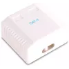 GETFORT GF-2G6FTP ekranēta virsmas montāžas tīkla ligzda, 2x RJ45, Cat6 FTP, balta