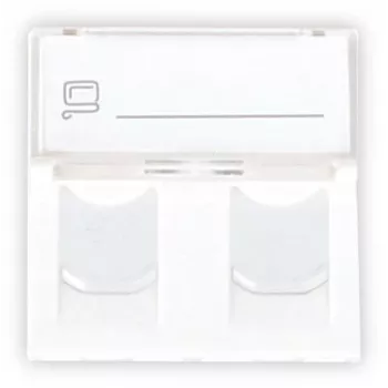 GETFORT GF-2MOD-2G Mosaic 2-Port RJ45 Cat.5e tīkla modulis, 45x45mm, balts