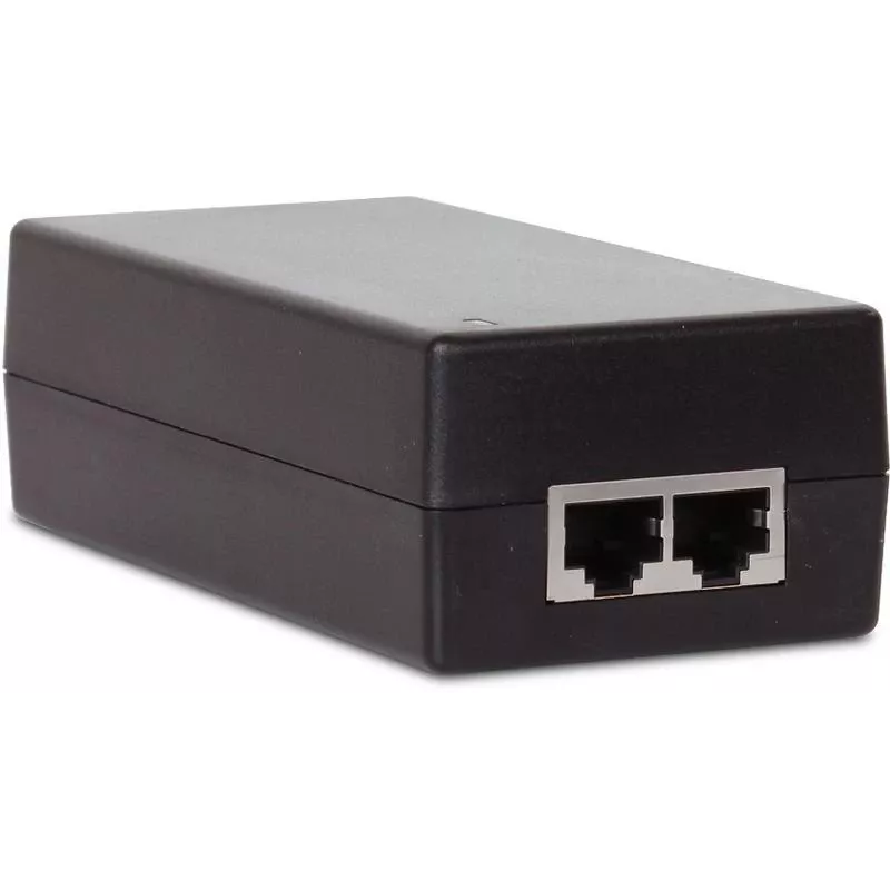 GETFORT GF-48D1000 48W pasīvais PoE injektora adapteris, 100-240V AC uz 48V DC, 10/100 Mbps, 2x RJ45, saderīgs ar IEEE 802.3af/at