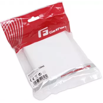 GETFORT GF-FO2P FTTH optiskās šķiedras abonenta kontaktligzda ar SC/APC un LC/APC adapteriem, 2 portu sienas kārba, vienmoda, balta
