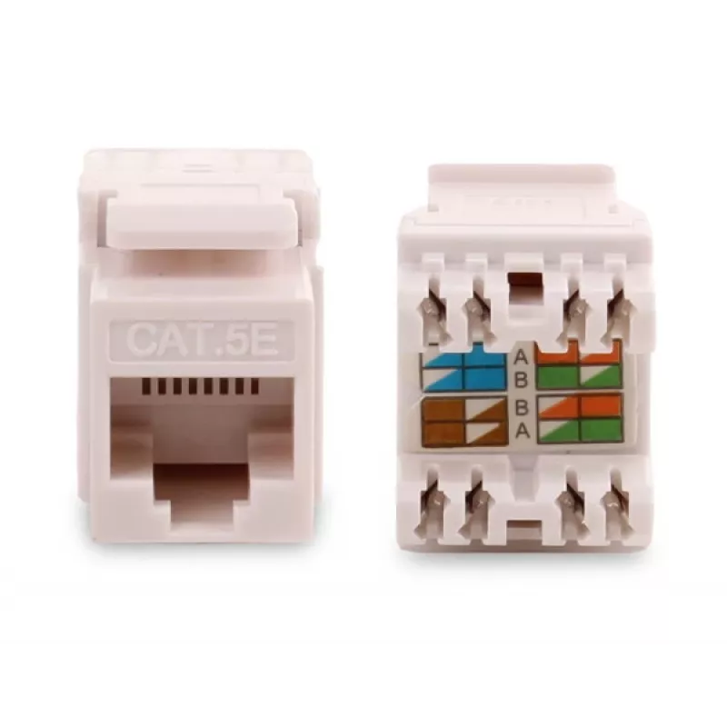 GETFORT GF-K5EUTP Cat.5e UTP Keystone modulis RJ45, balts