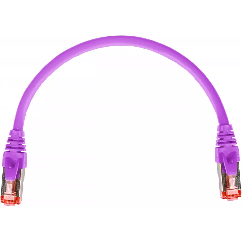 GETFORT GF-PC6ASFTP-0.25V Cat.6A S/FTP LSOH ielāpu kabelis 0.25m violets