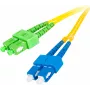 GETFORT GF-SUSAD1 vienmodu dupleksās šķiedras savienojuma vads SC/UPC uz SC/APC, 1m, LSZH, dzeltens