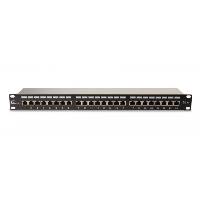 GETFORT PGF-6FTP24-B6 Patch Panel FTP Cat.6 24-Port 19-inch 1U Melns