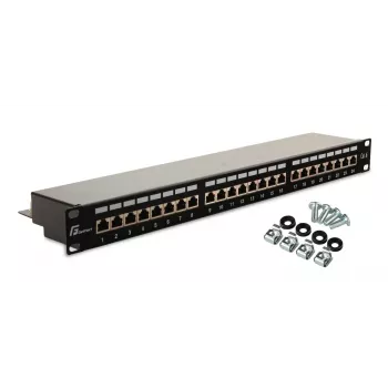 GETFORT PGF-6FTP24-B6 Patch Panel FTP Cat.6 24-Port 19-inch 1U Melns
