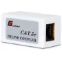 GETFORT RJ45 Cat.5e UTP iekšējais savienotājs sievišķais-sievišķais (melns)