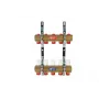 Giacomini R553D 1 inch x 3/4 inch 10-Circuit Modular Manifold for Radiant Heating and Cooling Systems, Nickel-Plated Brass