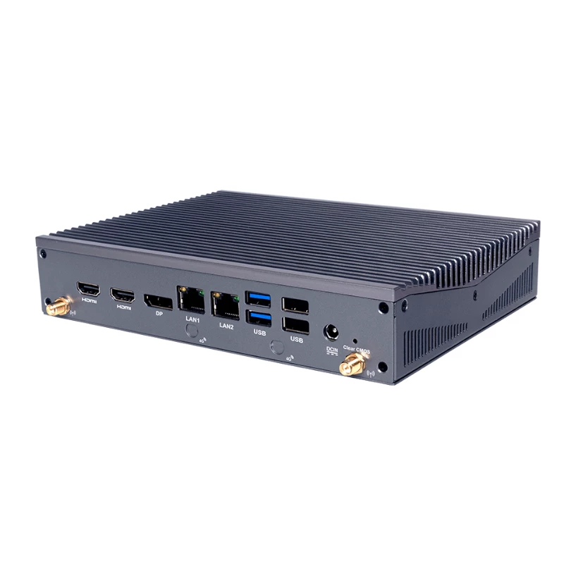 Giada DF612 bezventilatoru mini dators, Intel Core i5-1235U, 2x DDR4 SO-DIMM, 2x 2.5GbE LAN, Dual COM, 4K Dual Display, alumīnija korpuss, Barebone