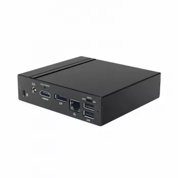Giada VM23 bezventilatoru 4K digitālās signālierīces multivides atskaņotājs - Intel Celeron J3160, 4GB RAM, 64GB SSD, Dual HDMI, DisplayPort, Dual GbE, VESA stiprinājums