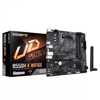 GIGABYTE B550M K WF6E AM4 4xDDR4 mATX mātesplate