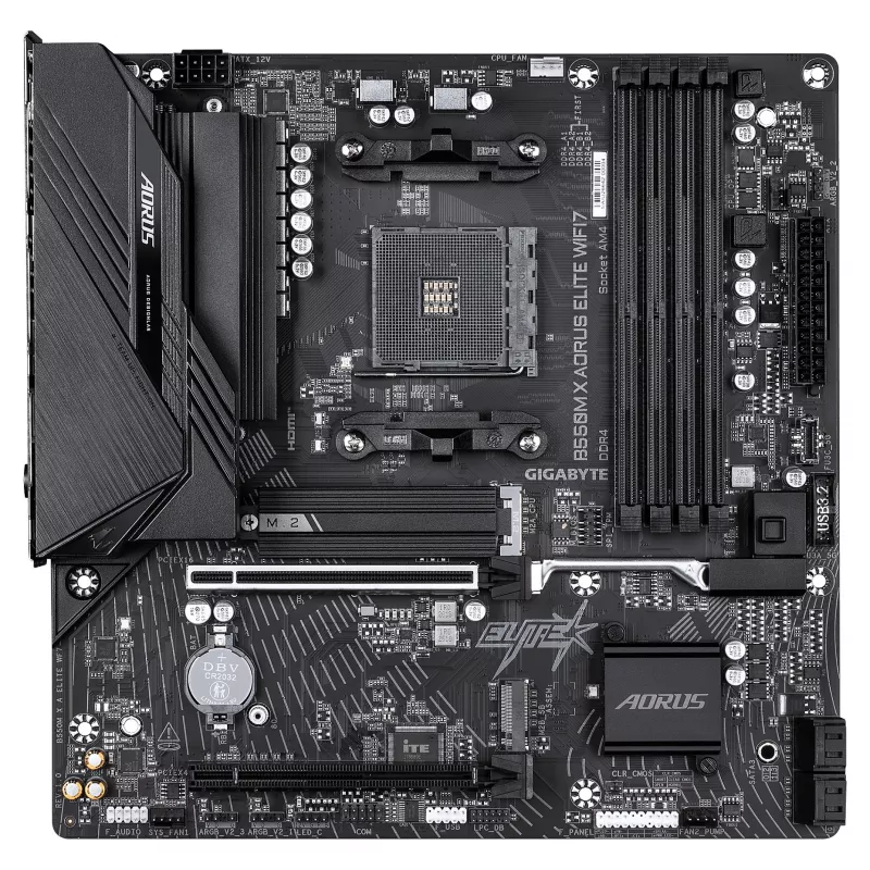 Gigabyte B550M X AORUS ELITE WIFI7 Micro-ATX mātesplate (AM4, DDR4, 2x M.2, Wi-Fi 7)