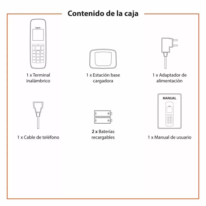 Gigaset A270 DECT bezvadu tālrunis melns