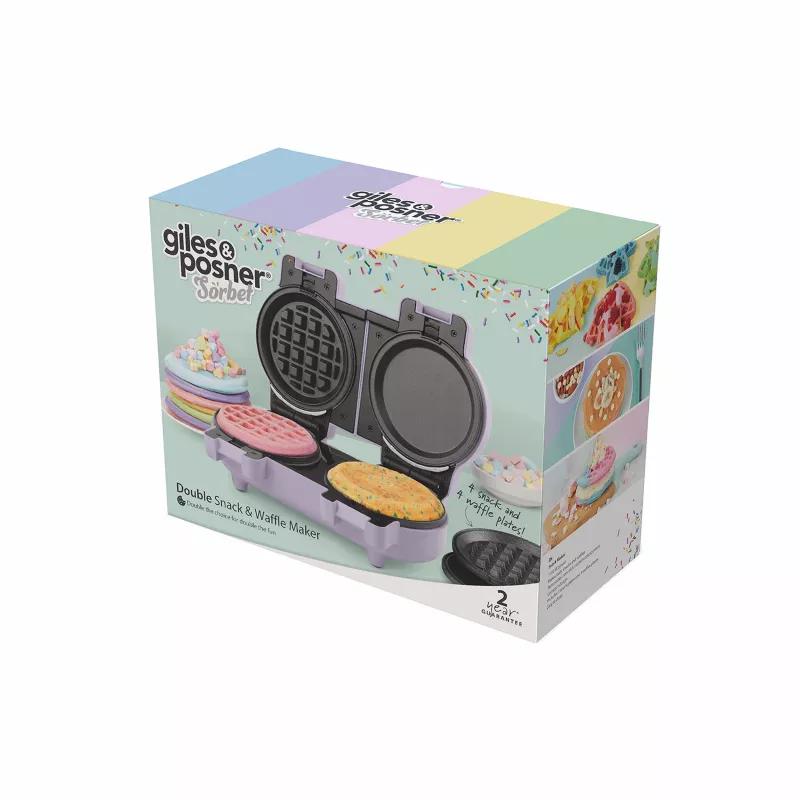 Giles & Posner EK5923GSPPVDE Double Snack & Waffle Maker 900 W Melns/Sudrabs