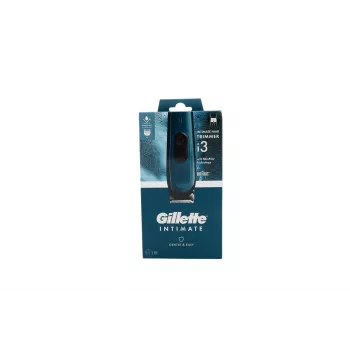 Gillette Intimate i3 elektriskais ķermeņa trimmeris vīriešiem, mitrai un sausai lietošanai, bezvada, uzlādējams ar 3 ķemmes uzgaļiem