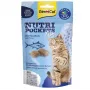 GimCat Nutri Pockets Fish with Salmon 60g - Kraukšķīgi kaķu našķi ar krēmīgu pildījumu ādai un kažokam