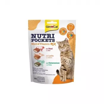 GimCat Nutri Pockets Iesala un vitamīnu maisījums kaķu gardumi 150g