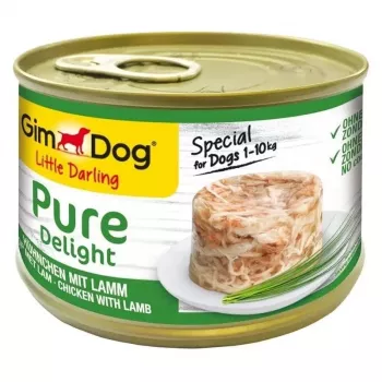 GimCat Pure Delight vista ar jēru papildinošā mitrā kaķu barība, 150 g paciņa